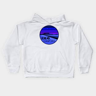 LIGO Hanford - night circle Kids Hoodie